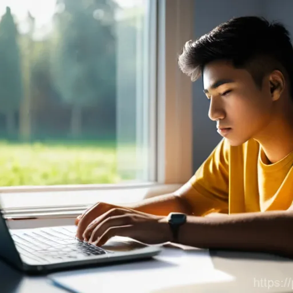 공무원 시험 점수 확인 방법 - **Prompt 1: Pre-Result Anxiety**
    "A young adult, gender-neutral, sits hunched over a laptop at a...