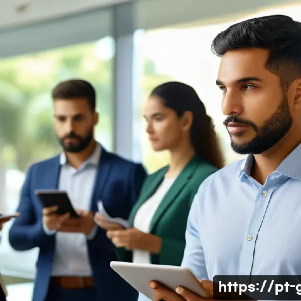 공무원 생활 중 에피소드와 교훈 - A professional public servant in a modern Brazilian government office, attentively explaining new le...