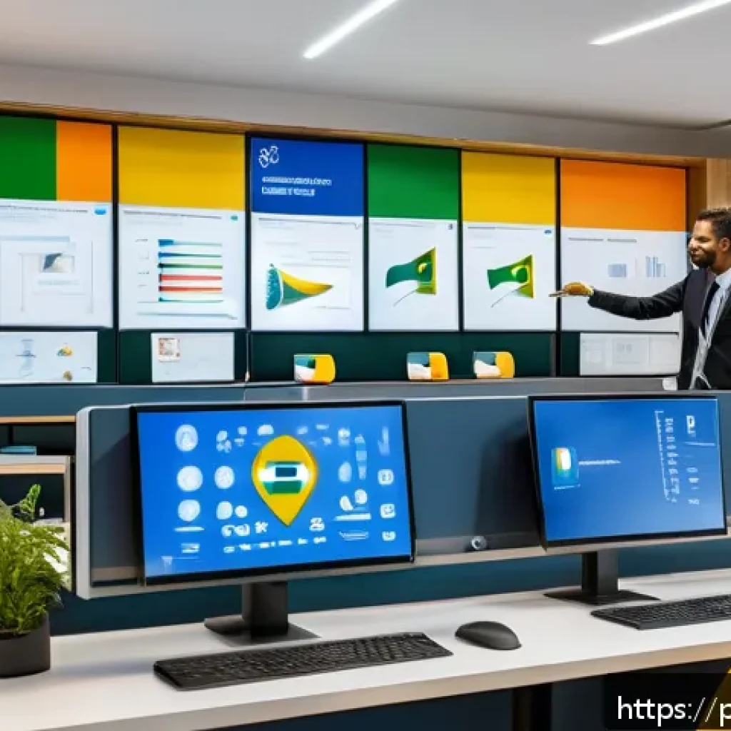 공무원 직무와 관련된 최신 이슈 - A modern public service office scene featuring diverse Brazilian civil servants working efficiently ...