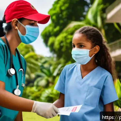 Home 30 공무원 직렬별 주요 업무 내용 - A vibrant urban health campaign scene in Brazil featuring public health workers wearing protective m...